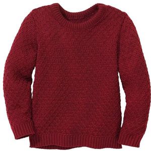 disana Kids Aran-Pullover Wollen trui (Kinderen |rood)