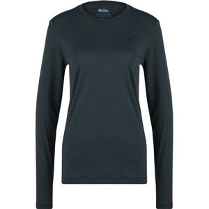 Fjällräven - Abisko Wool L/S - Merinolongsleeve - Blauw/Zwart