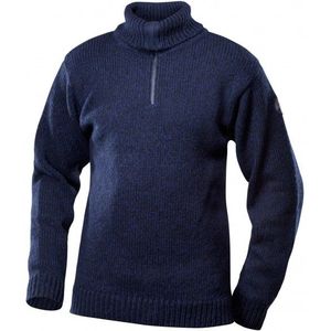 Devold Nansen Sweater Zip Neck Merinotrui (blauw)