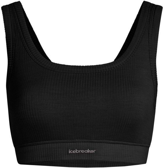 Icebreaker - Merino Rib Lotus Bra - Sportbeha - Zwart