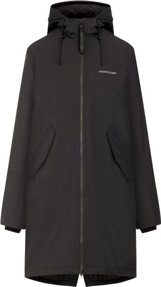 Didriksons Womens Fia Parka Lange jas (Dames |zwart |waterdicht)
