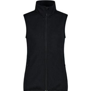 CMP Womens Vest Jacquard Knitted Fleecebodywarmer (Dames |zwart)