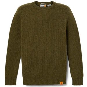 Timberland Raglan Sleeve Crew Neck Sweater Wollen trui (Heren |olijfgroen/bruin)