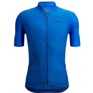 Santini Colore Puro Jersey Fietsshirt (Heren |blauw)