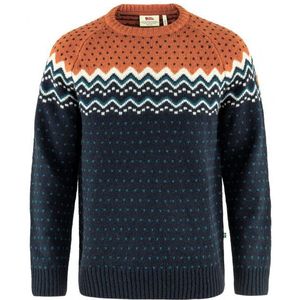 Trui Fjallraven Men Ovik Knit Sweater Dark Navy-Terracotta Brown
