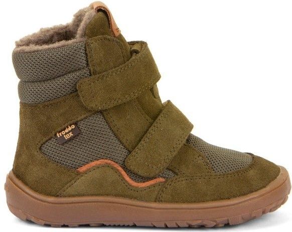 Froddo - BAREFOOT TEX WINTER - Klittenbandschoen - Kaki - Winterlaarzen met TEX-membraan