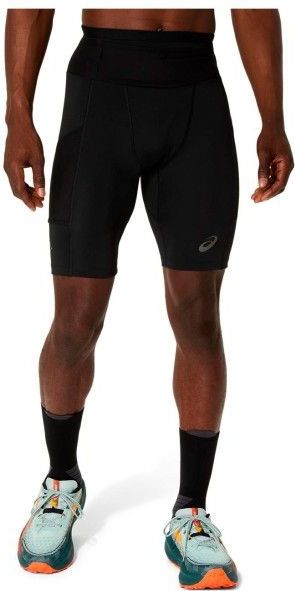 ASICS FujiTrail Elite Short Tights - Zwart - Ademend Materiaal - Voor Trailrunning