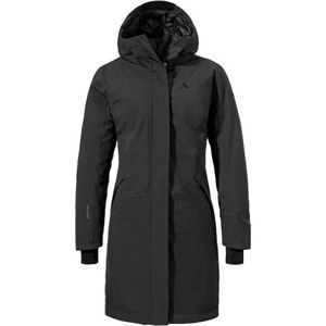 Schöffel Womens Insulated Coat Gregale Lange jas (Dames |zwart |waterdicht)