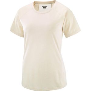 Salomon Womens Outline Sportshirt (Dames |beige/wit)
