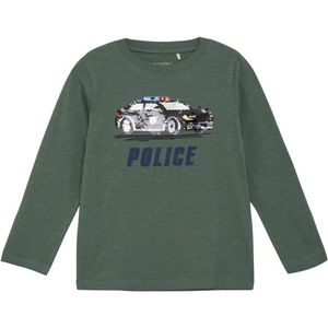 Minymo - Kids T-Shirt L/S No 134002 - Longsleeve - Olijfgroen