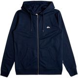 QUIKSILVER - Zip-up Hoodie - Marineblauw - Molton - Met Kap