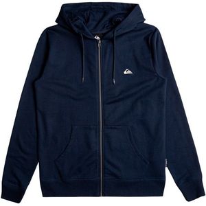 QUIKSILVER - Zip-up Hoodie - Marineblauw - Molton - Met Kap