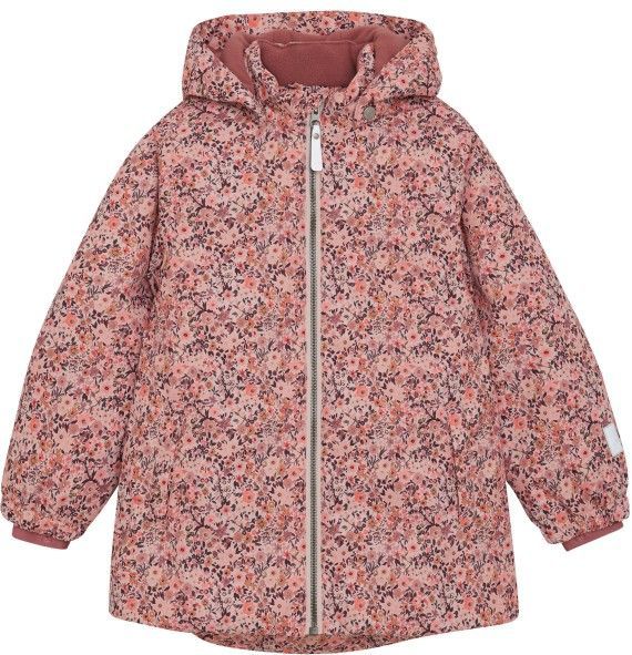 Minymo - Kids Long Snow Jacket AOP - Winterjack - Roze - Waterdicht