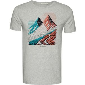 GreenBomb Nature Twin Hills Guide T-Shirts T-shirt (Heren |grijs)
