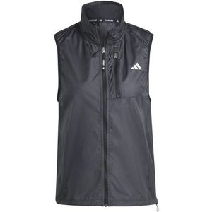 adidas Womens Own The Run Vest Hardloopbodywarmer (Dames |grijs/blauw)