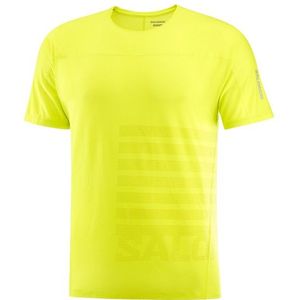 Salomon Sense Aero S/S Tee GFX Hardloopshirt (Heren |geel)