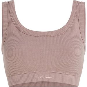 Icebreaker Womens Merino Rib Lotus Bra Sportbeha (Dames |bruin)