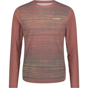 Shimano Spazio Long Sleeves Jersey Printed Fietsshirt (roze)