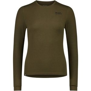 Mons Royale Womens Cascade Merino Flex 200 L/S Merino-ondergoed (Dames |bruin/olijfgroen)