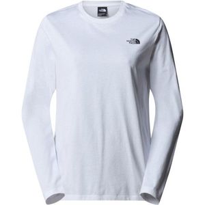 The North Face Womens L/S Simple Dome Tee Longsleeve (Dames |grijs/wit)