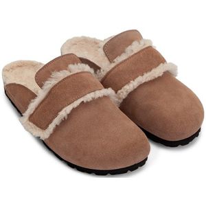 Espadrij Womens Cloq Velour Strap Sandalen (Dames |bruin)