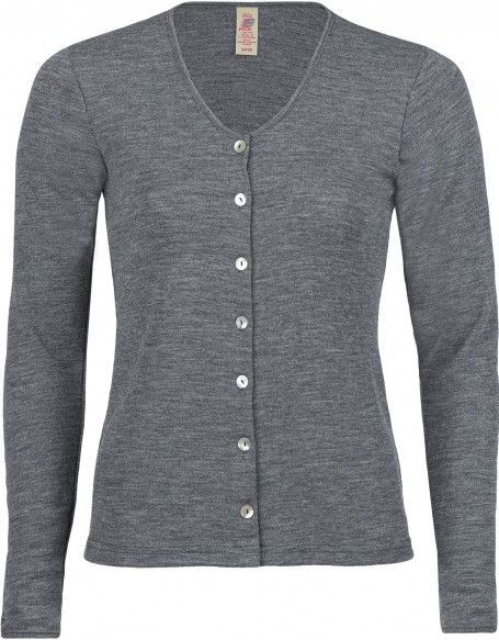 Engel - Womens Cardigan - Wollen Vest - Grijs - 100% Biologisch Scheerwol