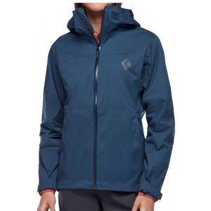 Black Diamond Womens Stormline Stretch Rain Shell Regenjas (Dames |blauw |waterdicht)