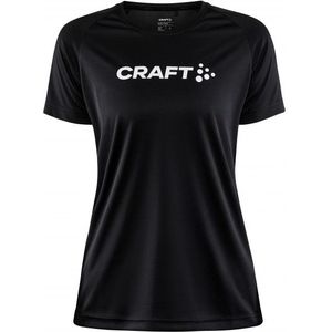 Craft Womens Core Unify Logo Tee Sportshirt (Dames |zwart)