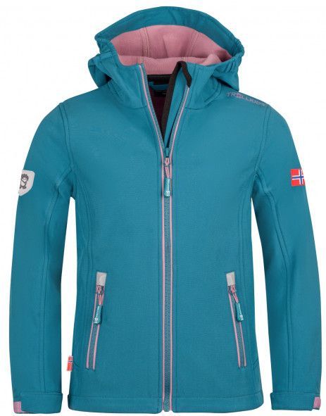 Trollkids - Trollfjord - Softshelljack - Blauw - 98 cm - Meisjes
