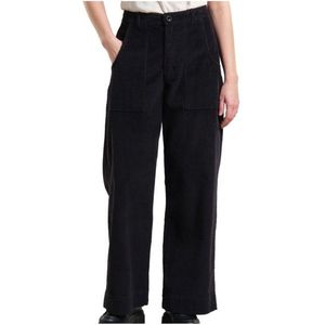 DEDICATED Womens Workwear Pants Vara Corduroy Vrijetijdsbroek (Dames |zwart)