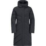 Jack Wolfskin Womens Marienplatz Coat Lange jas (Dames |grijs/zwart)