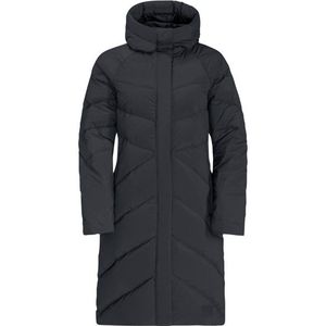 Jack Wolfskin Womens Marienplatz Coat Lange jas (Dames |grijs/zwart)