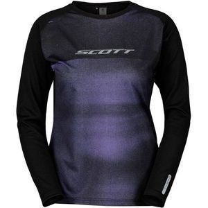 Scott Womens Tee Trail Tuned L/S Fietsshirt (Dames |zwart/blauw)