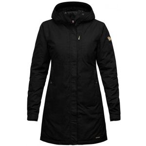 Fjällräven Womens Kiruna Padded Parka Lange jas (Dames |zwart)