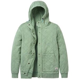 Passenger Womens Clementine Recy Quilted Popper Up Hoodie Hoodie (Dames |groen)