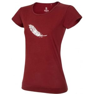 Ocun Womens Classic T Organic Feather T-shirt (Dames |rood)