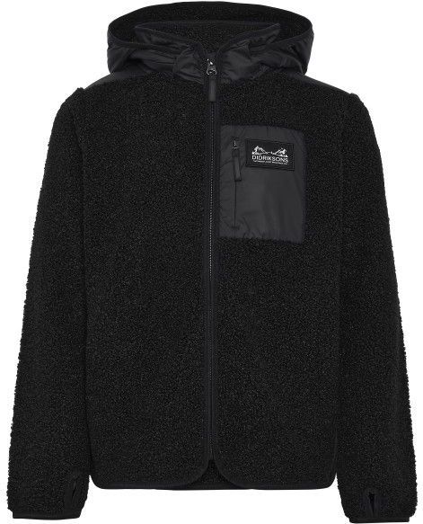 Didriksons - Kid's Exa Full Zip 3 - Fleecevest - Zwart