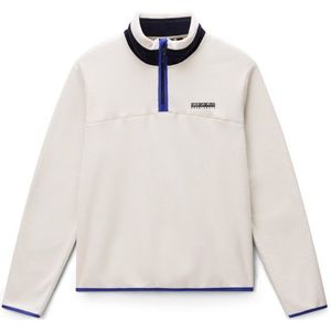 Napapijri - DERGANA - Fleecetrui - Beige - Met Staande Kraag en Ritssluiting