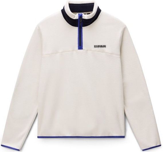 Napapijri - DERGANA - Fleecetrui - Beige - Met Staande Kraag en Ritssluiting