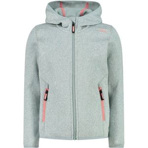 CMP Girls Jacket Fix Hood Jacquard Knitted 3H19825 Fleecevest (Kinderen |grijs)