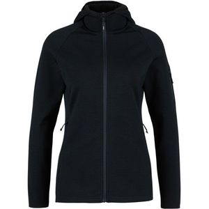 Stoic Womens MerinoFleece335 KuolpaSt II Zip Hoody Merinohoodie (Dames |zwart)