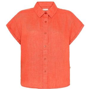 KnowledgeCotton Apparel Womens Aster Fold Up S/S Blouse (Dames |rood)