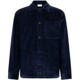 Knowledge Cotton Apparel - Organic Cotton Corduroy Overshirt - Marine Blauw - Heren