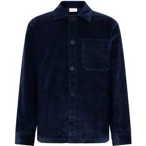 Knowledge Cotton Apparel - Organic Cotton Corduroy Overshirt - Marine Blauw - Heren
