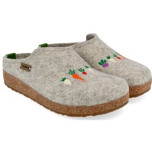 Haflinger Womens Grizzly Rübli Pantoffels (Dames |grijs)