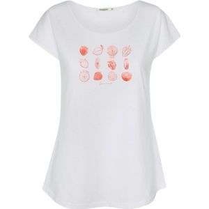 GreenBomb Womens Bike Strawberry Cool T-Shirt T-shirt (Dames |wit)