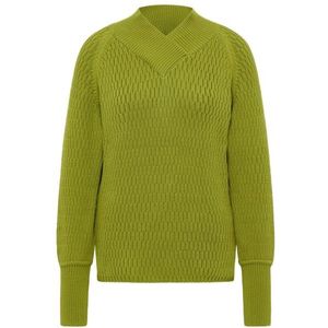 Tranquillo Womens Lockerer Strickpullover Trui (Dames |olijfgroen)