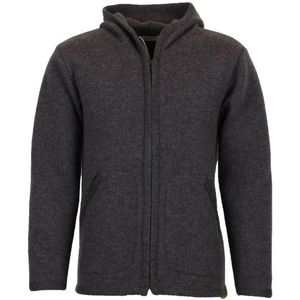 Albmerino Jack Vilt met Capuchon Wollen vest (Heren |grijs/zwart)