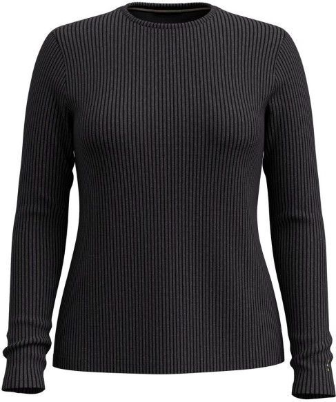 Smartwool - Womens Thermal Merino Rib Crew - Merinolongsleeve - Zwart