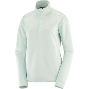 Salomon Womens Sntial Midfleece Half Zip Fleecetrui (Dames |grijs/wit)
